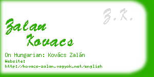 zalan kovacs business card